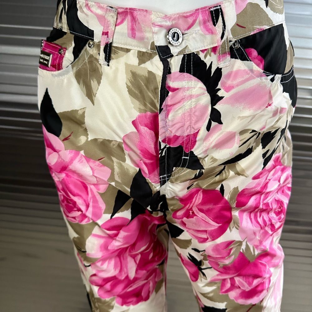 Gianfranco Ferre Silk Floral Pants 28 - Picture 3 of 14